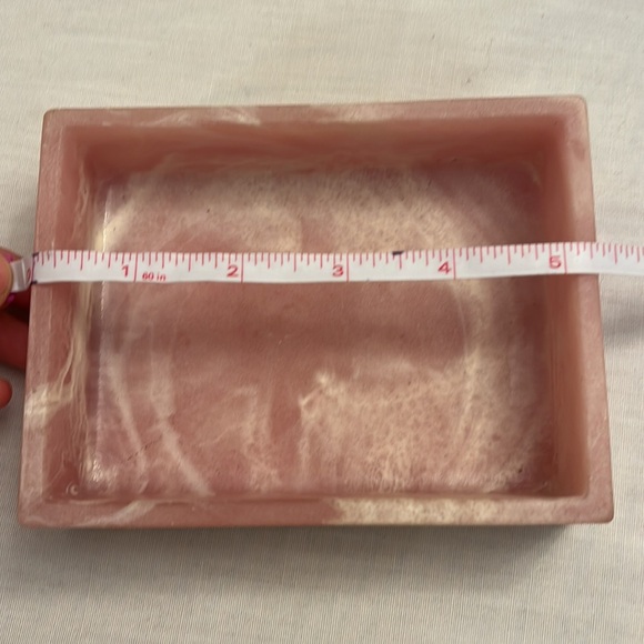 Rare Vintage Pink Incolay Trinket Jewelry Box 1974 Butterfly Flowers - Picture 5 of 8